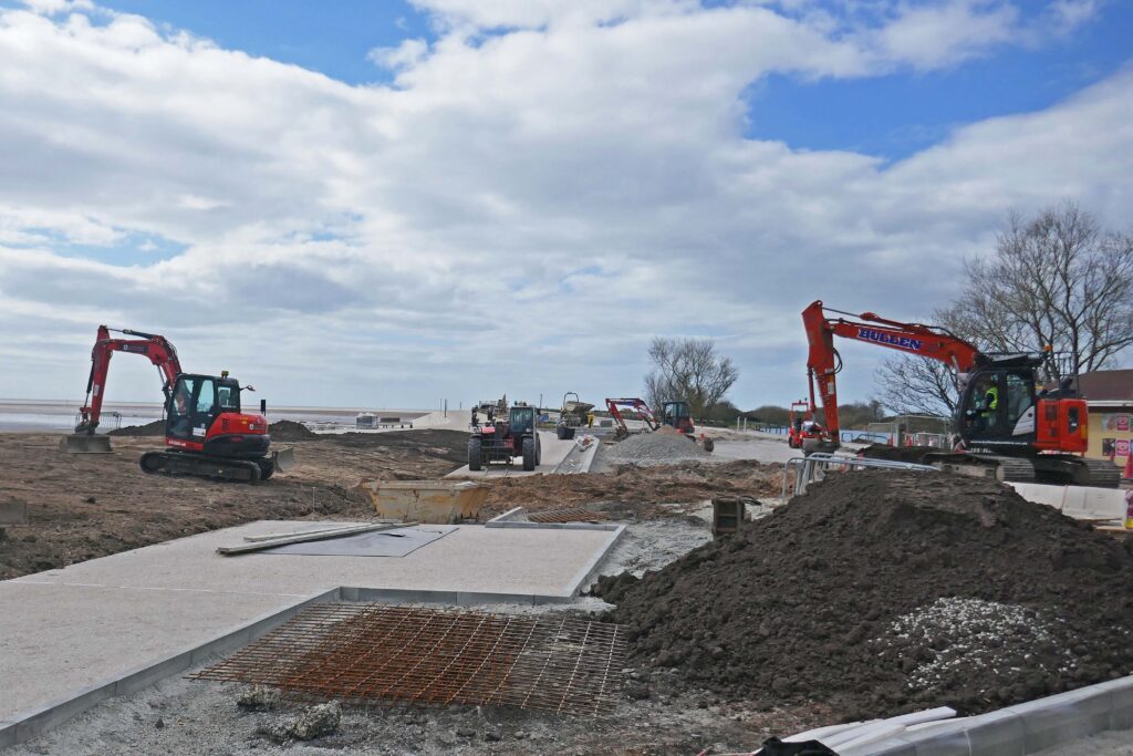 Ongoing works at Stanner Bank car park in April 2020. Photo: Sue Massey