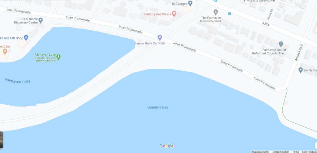 Google Map of Granny's Bay at Lytham St Annes
