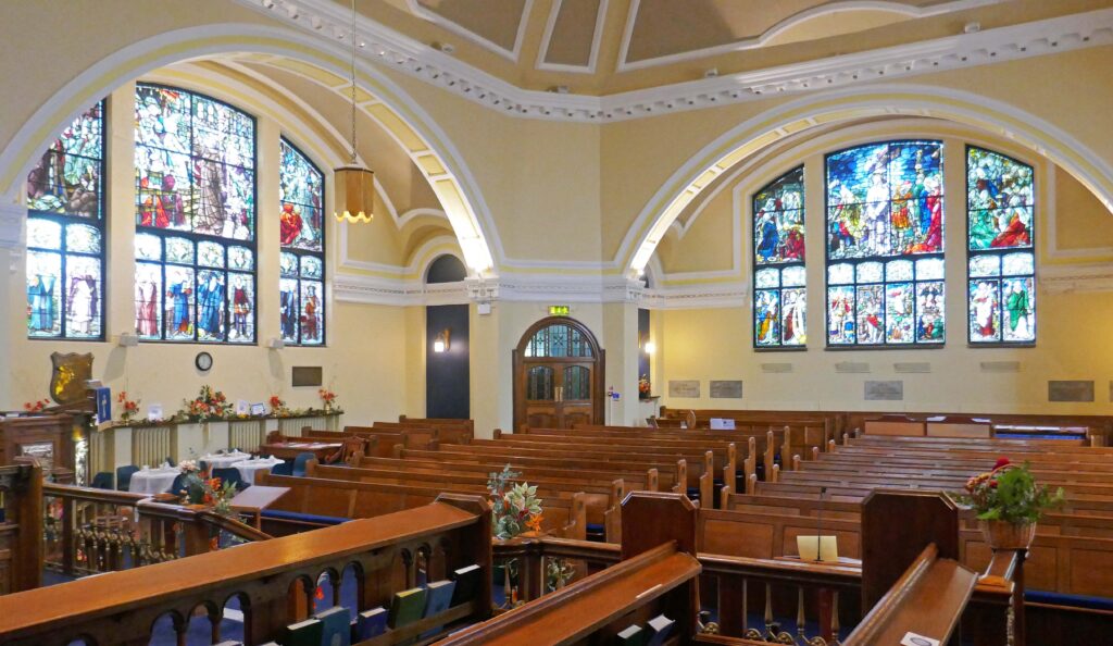 Interior of Fairhaven United Reformed Church at Ansdell. Photo: Sue Massey